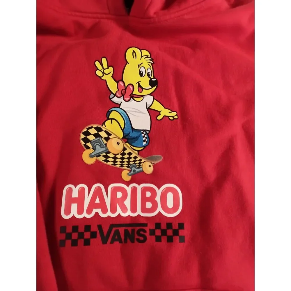 Vans x HARIBO Big Kids' Pullover Hoodie (Red) Size XL Youth/Kids - Picture 3 of 6